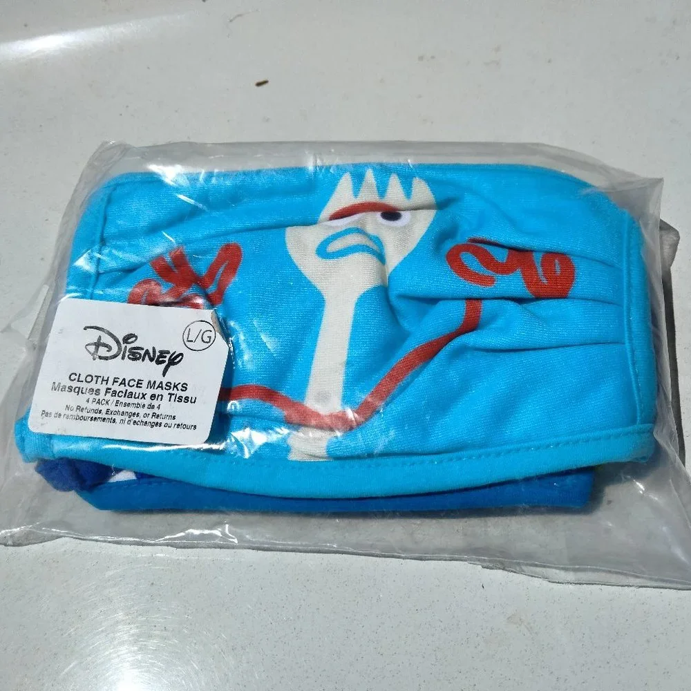 Disney Parks CHILD Large PIXAR Toy Story CLOTH FACE MASKS - Set of 4